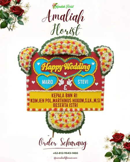Papan Bunga Pernikahan Wungu